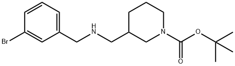 1-BOC-3-[(3-BROMO-BENZYLAMINO)-METHYL]-PIPERIDINE Structure