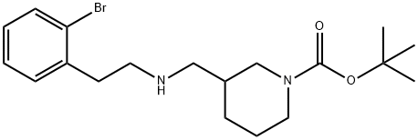 1-BOC-3-([2-(2-BROMO-PHENYL)-ETHYLAMINO]-METHYL)-PIPERIDINE Structure