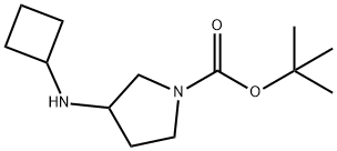 3-CYCLOBUTYLAMINO-PYRROLIDINE-1-CARBOXYLIC ACID TERT-BUTYL ESTER Structure