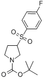 3-(4-fluoro-benzenesulfonyl)-pyrrolidine-1-carboxylic aid tert-butyl ester Structure