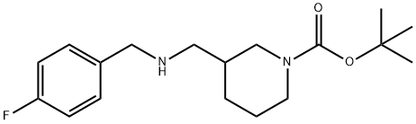 1-BOC-3-[(4-FLUORO-BENZYLAMINO)-METHYL]-PIPERIDINE 구조식 이미지