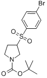 3-(4-BROMO-BENZENESULFONYL)-PYRROLIDINE-1-CARBOXYLICACIDTERT-부틸에스테르 구조식 이미지