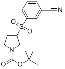 3-(3-CYANO-BENZENESULFONYL)-PYRROLIDINE-1-CARBOXYLIC ACID TERT-BUTYL ESTER Structure