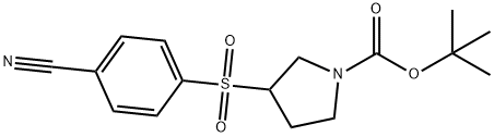 3-(4-CYANO-BENZENESULFONYL)-PYRROLIDINE-1-CARBOXYLIC ACID TERT-BUTYL ESTER Structure