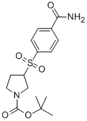 3-(4-CARBAMOYL-BENZENESULFONYL)-PYRROLIDINE-1-CARBOXYLIC ACID TERT-BUTYL ESTER Structure