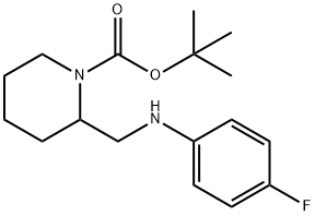 1-BOC-2-[(4-FLUORO-PHENYLAMINO)-METHYL]-PIPERIDINE 구조식 이미지