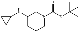 3-CYCLOPROPYLAMINO-PIPERIDINE-1-CARBOXYLIC ACID TERT-BUTYL ESTER Structure