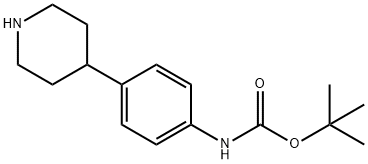 (4-피페리딘-4-일-페닐)-탄산tert-부틸에스테르 구조식 이미지