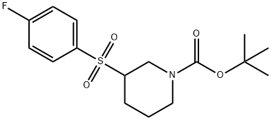 3-(4-플루오로-벤젠술포닐)-피페리딘-1-카르복실산tert-부틸에스테르 구조식 이미지