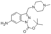 6-AMINO-3-(4-METHYL-PIPERAZIN-1-YLMETHYL)-INDAZOLE-1-CARBOXYLIC ACID TERT-BUTYL ESTER Structure