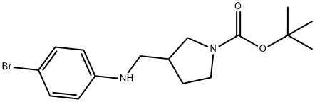 1-BOC-3-[(4-BROMOPHENYL-AMINO)-METHYL]-PYRROLIDINE Structure