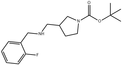 1-BOC-3-[(2-FLUOROBENZYL-AMINO)-METHYL]-PYRROLIDINE Structure