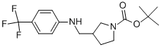 1-BOC-3-([(4-TRIFLUOROMETHYL-PHENYL)-AMINO]-METHYL)-PYRROLIDINE Structure