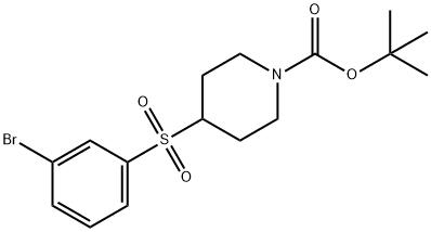 4-(3-BROMO-BENZENESULFONYL)-PIPERIDINE-1-CARBOXYLIC ACID TERT-BUTYL ESTER Structure