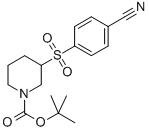 3-(4-CYANO-BENZENESULFONYL)-PIPERIDINE-1-CARBOXYLIC ACID TERT-BUTYL ESTER 구조식 이미지