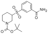 3-(3-CARBAMOYL-BENZENESULFONYL)-PIPERIDINE-1-CARBOXYLIC ACID TERT-BUTYL ESTER 구조식 이미지