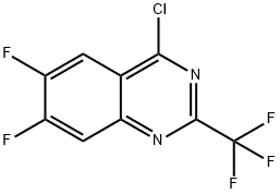 QUINAZOLINE, 4-CHLORO-6,7-DIFLUORO-2-(TRIFLUOROMETHYL)- Structure