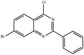 7-BROMO-4-CHLORO-2-페닐-퀴나졸린 구조식 이미지