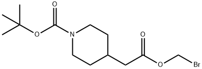 4-(BROMO-METHOXYCARBONYL-METHYL)-PIPERIDINE-1-CARBOXYLIC ACID TERT-BUTYL ESTER 구조식 이미지