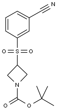 3-(3-CYANO-BENZENESULFONYL)-AZETIDINE-1-CARBOXYLIC ACID TERT-BUTYL ESTER Structure