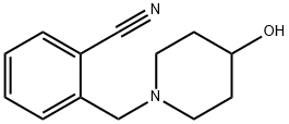 2-(4-하이드록시-피페리딘-1-일메틸)-벤조니트릴 구조식 이미지