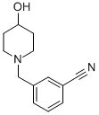 3-(4-하이드록시-피페리딘-1-일메틸)-벤조니트릴 구조식 이미지