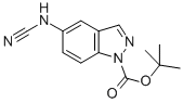 5-시아노아미노-인다졸-1-카르복실산tert-부틸에스테르 구조식 이미지