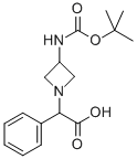 (3-TERT-BUTOXYCARBONYLAMINO-AZETIDIN-1-YL)-페닐-아세트산 구조식 이미지