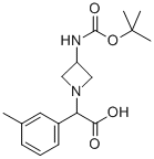 (3-TERT-BUTOXYCARBONYLAMINO-AZETIDIN-1-YL)-M-TOLYL-ACETIC ACID Structure