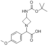 (3-TERT-BUTOXYCARBONYLAMINO-AZETIDIN-1-YL)-(4-METHOXY-PHENYL)-ACETIC ACID Structure