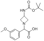 (3-TERT-부톡시카르보닐아미노-아제티딘-1-YL)-(3-메톡시-페닐)-아세트산 구조식 이미지