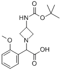 (3-TERT-부톡시카르보닐아미노-아제티딘-1-YL)-(2-메톡시-페닐)-아세트산 구조식 이미지