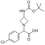 (3-TERT-부톡시카르보닐아미노-아제티딘-1-일)-(4-클로로-페닐)-아세트산 구조식 이미지