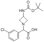 (3-TERT-BUTOXYCARBONYLAMINO-AZETIDIN-1-YL)-(3-CHLORO-PHENYL)-ACETIC ACID Structure
