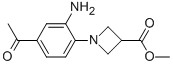 1-(4-ACETYL-2-AMINO-PHENYL)-AZETIDINE-3-CARBOXYLIC ACID METHYL ESTER Structure