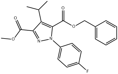 5-BENZYL 3-METHYL 1-(P-FLUOROPHENYL)-4-ISOPROPYL-1H-PYRAZOLE-3,5-DICARBOXYLATE Structure