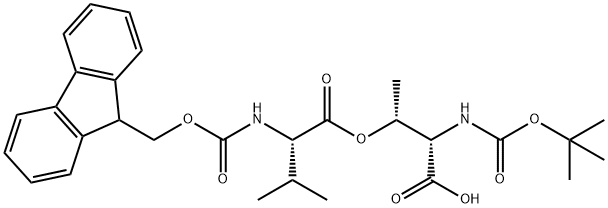 BOC-THR(VAL-FMOC)-OH Structure