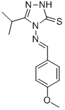 4-[(4-METHOXYPHENYL)METHYLIDENEAMINO]-5-PROPAN-2-YL-2H-1,2,4-TRIAZOLE-3(4H)-THIONE 구조식 이미지