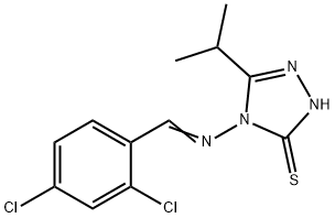 4-[(2,4-DICHLOROPHENYL)METHYLIDENEAMINO]-5-PROPAN-2-YL-2H-1,2,4-TRIAZOLE-3(4H)-THIONE Structure