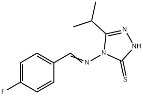 4-[(4-FLUOROPHENYL)METHYLIDENEAMINO]-5-PROPAN-2-YL-2H-1,2,4-TRIAZOLE-3(4H)-THIONE Structure