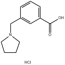 3-(PYRROLIDIN-1-YLMETHYL)BENZOIC ACID HYDROCHLORIDE 구조식 이미지
