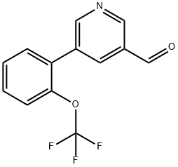 5-[2-(트리플루오로메톡시)페닐]-3-피리딘카르브알데히드 구조식 이미지