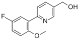 [6-(5-FLUORO-2-METHOXYPHENYL)PYRIDIN-3-YL]메탄올 구조식 이미지