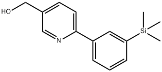 (6-[3-(TRIMETHYLSILYL)PHENYL]PYRIDIN-3-YL)METHANOL Structure