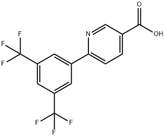 6-(3,5-Bis(trifluoromethyl)phenyl)-nicotinic acid Structure