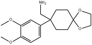 1-[8-(3,4-DiMethoxyphenyl)-1,4-dioxaspiro[4.5]dec-8-yl]MethanaMine Structure