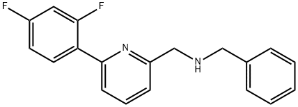 N-벤질-1-[6-(2,4-디플루오로페닐)-2-피리딜]MethanaMine 구조식 이미지