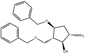 (1S,2S,3S,5S)-5-AMino-3-(phenylMethoxy)-2-[(phenylMethoxy)Methyl]-cyclopentanol 구조식 이미지