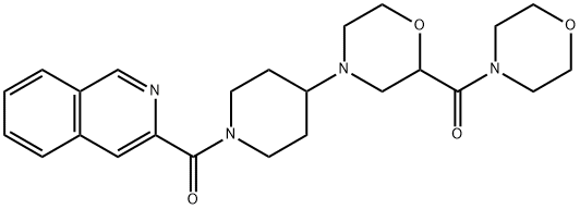 Methanone,  [4-[1-(3-isoquinolinylcarbonyl)-4-piperidinyl]-2-morpholinyl]-4-morpholinyl- 구조식 이미지