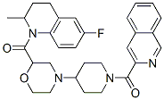 Methanone,  [4-[2-[(6-fluoro-3,4-dihydro-2-methyl-1(2H)-quinolinyl)carbonyl]-4-morpholinyl]-1-piperidinyl]-3-isoquinolinyl- Structure